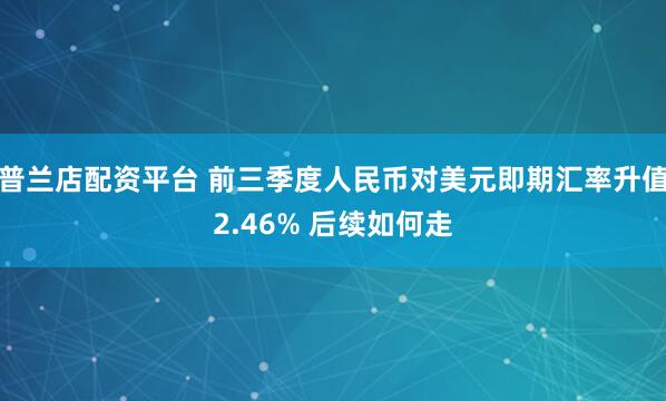 普兰店配资平台 前三季度人民币对美元即期汇率升值2.46% 后续如何走